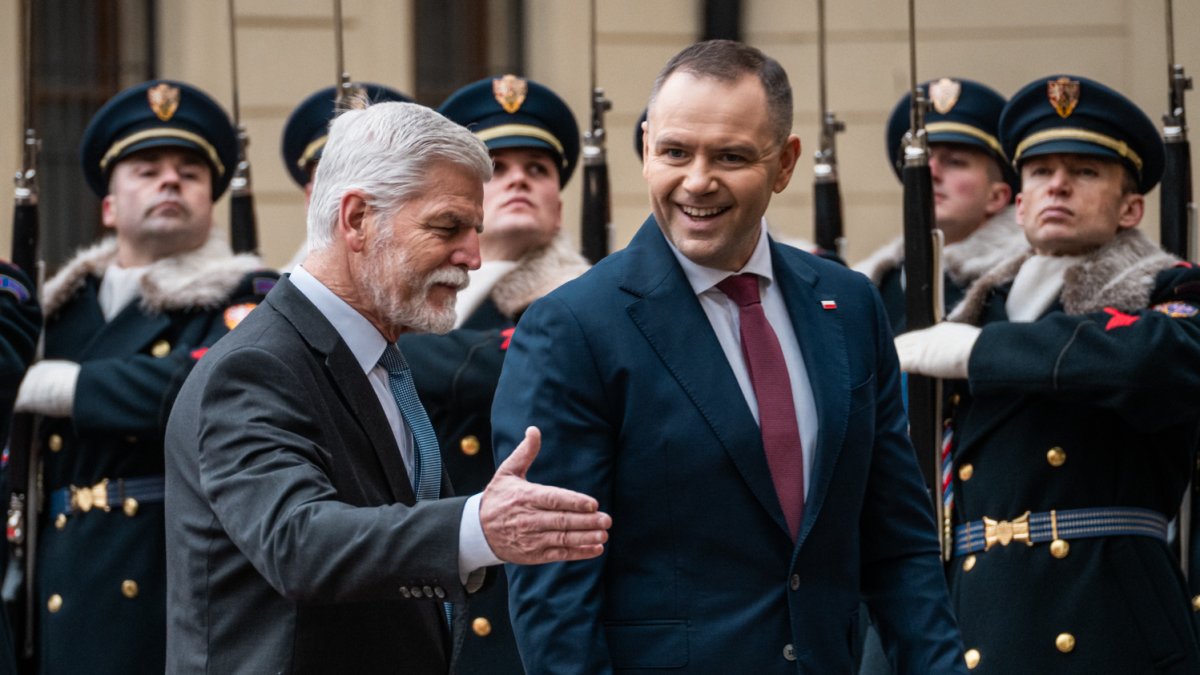 Do Prahy přijel polský prezident Karol Nawrocki. (24.11.2025)