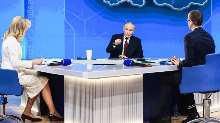 Vladimir Putin na výroční tiskové konferenci. (19.12.2025)