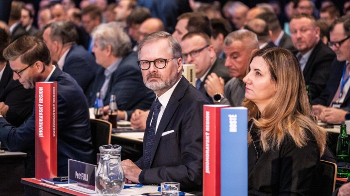 Petr Fiala na víkendovém kongresu ODS. 