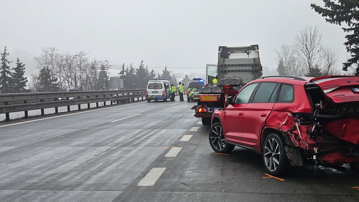 Na D1 u Brna se stala hromadná nehoda. (23.1.2026)