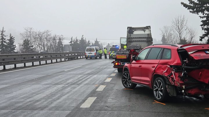 Na D1 u Brna se stala hromadná nehoda. (23.1.2026)