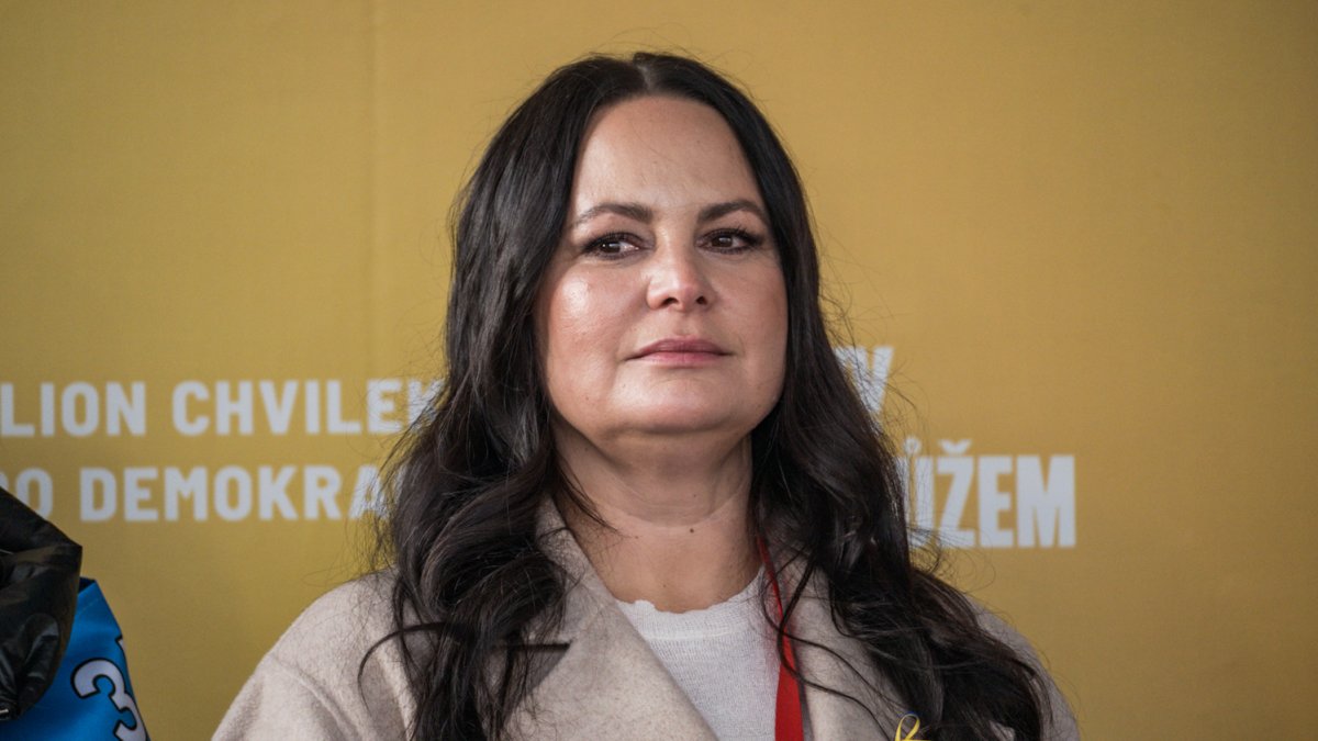 Na Staroměstském náměstí se koná demonstrace na podporu Ukrajiny. (21.2.2026)