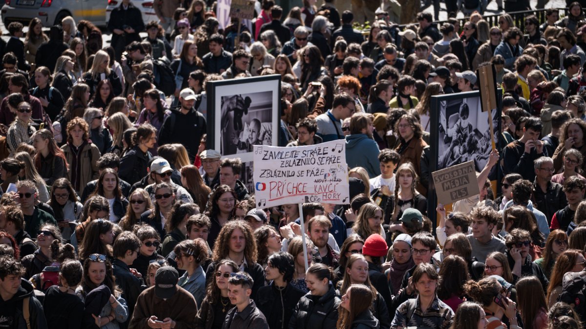 Demonstrace na podporu veřejnoprávních médií