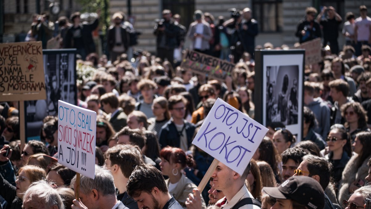 Demonstrace na podporu veřejnoprávních médií