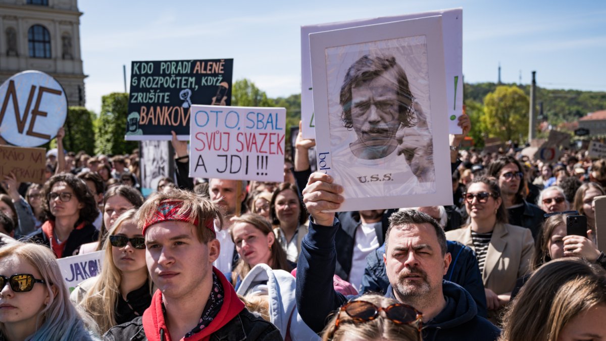 Demonstrace na podporu veřejnoprávních médií