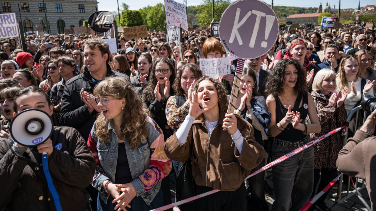 Demonstrace na podporu veřejnoprávních médií