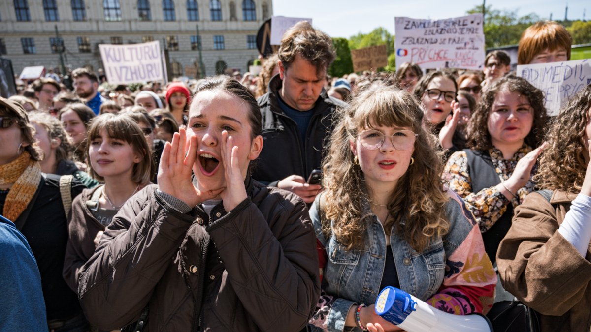 Demonstrace na podporu veřejnoprávních médií