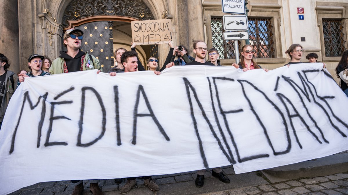 Demonstrace na podporu veřejnoprávních médií
