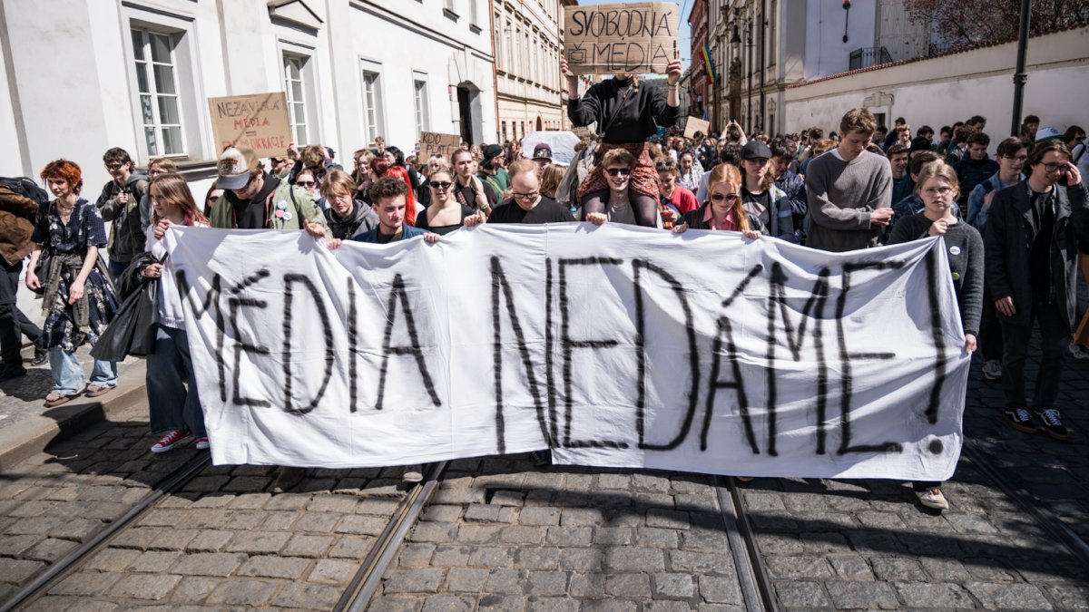 Demonstrace na podporu veřejnoprávních médií