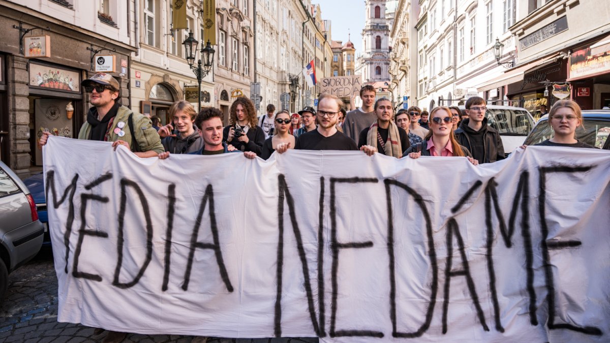 Demonstrace na podporu veřejnoprávních médií