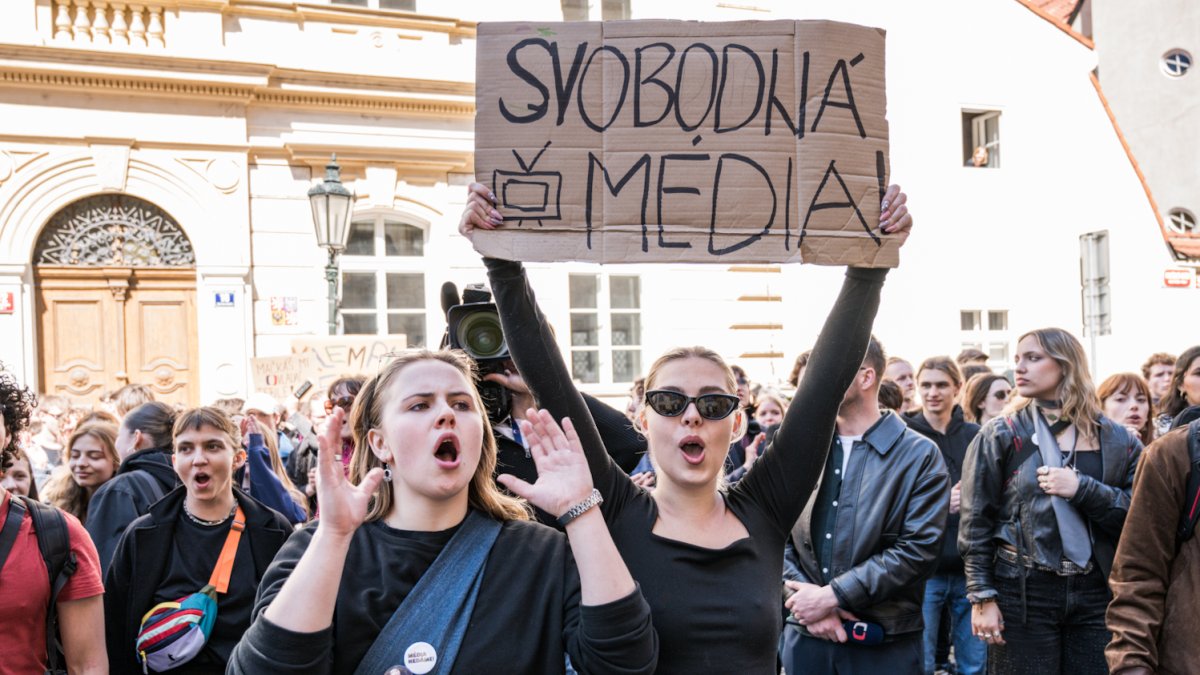 Demonstrace na podporu veřejnoprávních médií