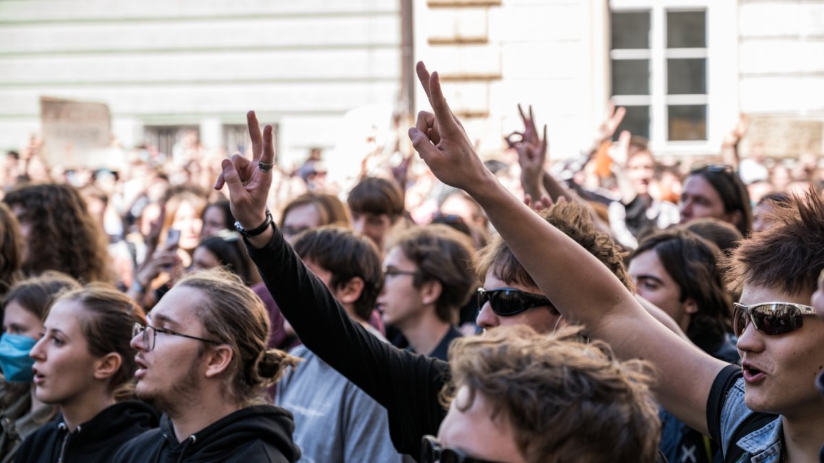 Demonstrace na podporu veřejnoprávních médií