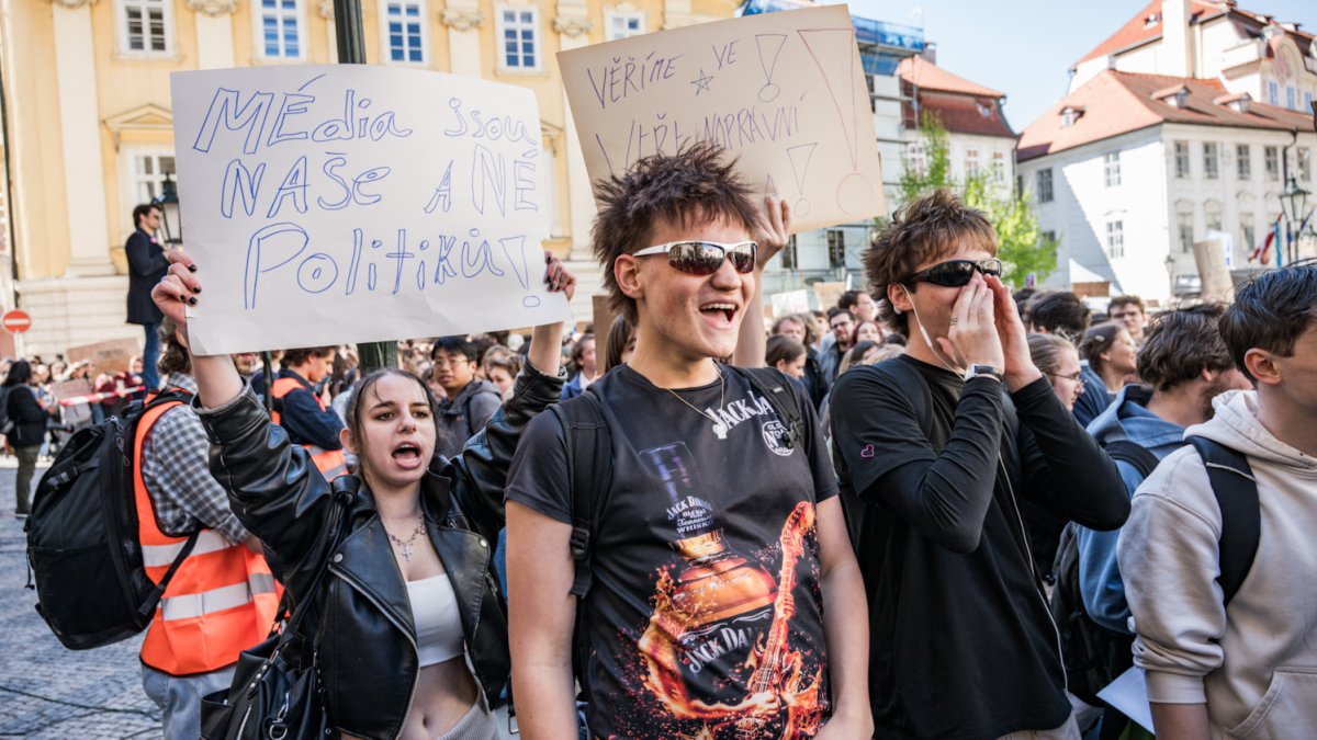 Demonstrace na podporu veřejnoprávních médií