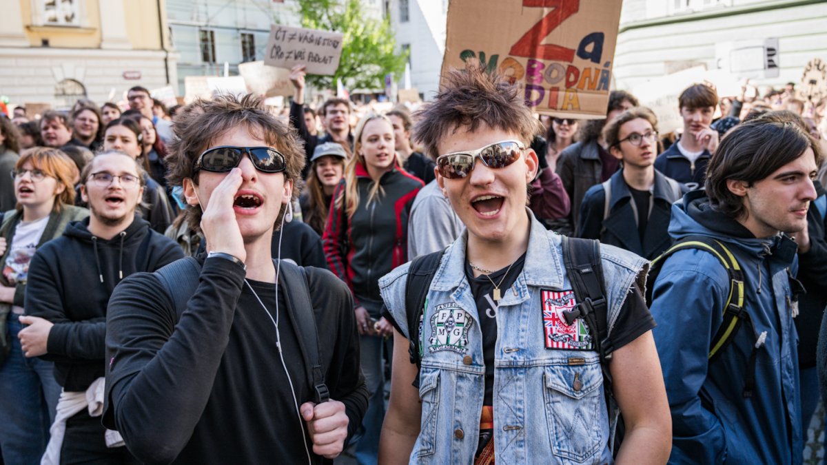 Demonstrace na podporu veřejnoprávních médií