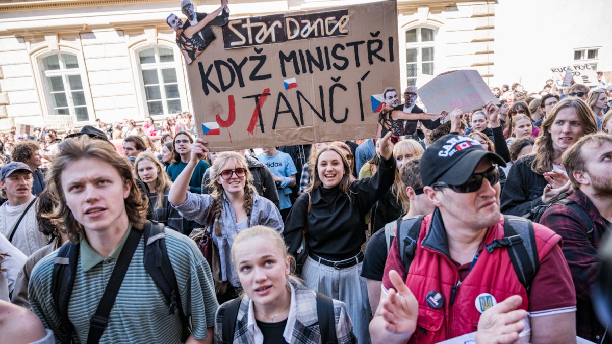 Demonstrace na podporu veřejnoprávních médií