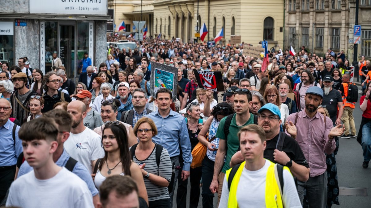 Demonstrace na podporu veřejnoprávních médií