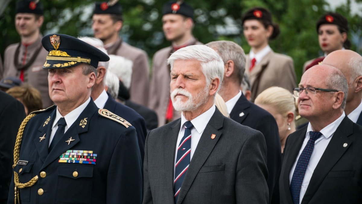 Připomínka konce II. světové války na pražském Vítkově