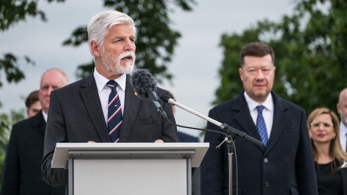 Připomínka konce II. světové války na pražském Vítkově