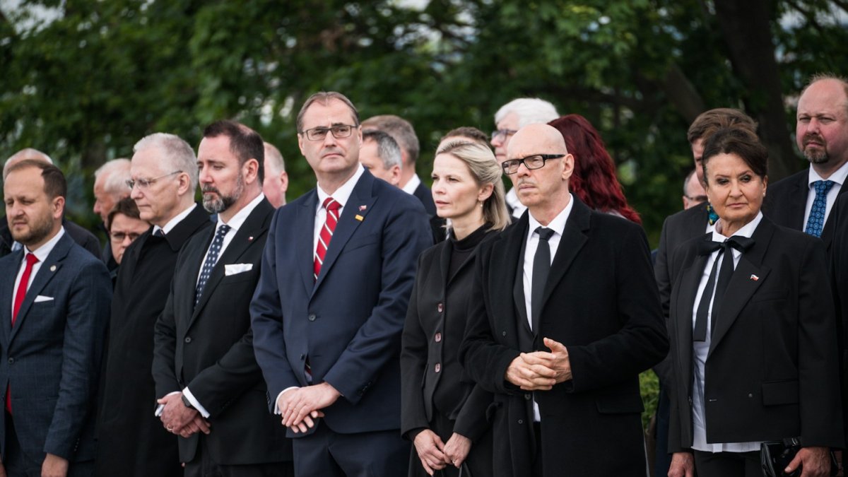 Připomínka konce II. světové války na pražském Vítkově