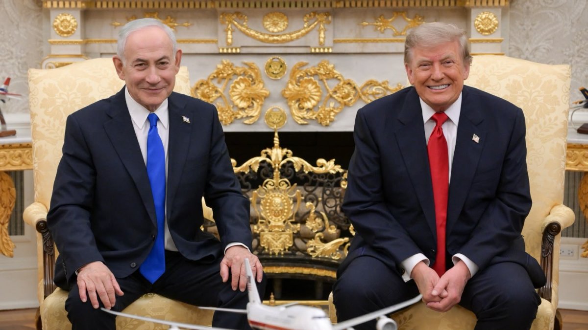 Benjamin Netanjahu a Donald Trump