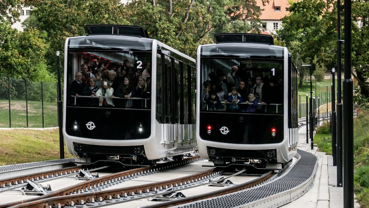 První den provozu nové lanové dráhy na pražském Petříně (22. září 2026)