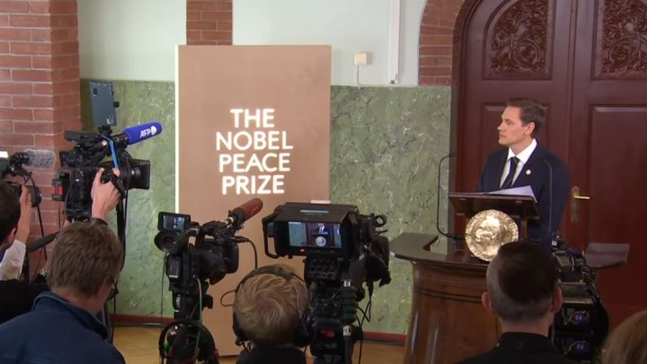 Vyhlašování laureátů Nobelovy ceny za mír